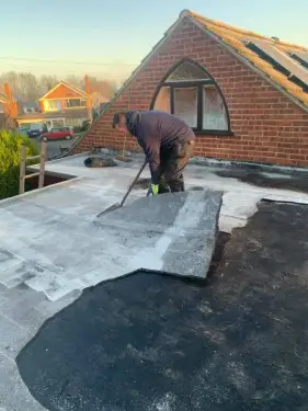 Click Here To Enlarge This Photo Of Atherstone Flat Felt Roofing