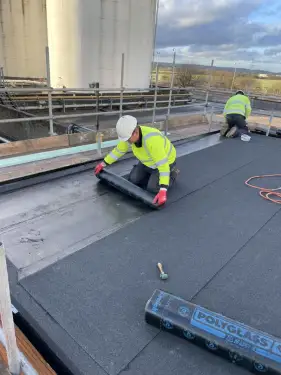 Click Here To Enlarge This Photo Of Industrial Felt Roof - Oil Terminal