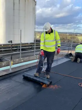 Click Here To Enlarge This Photo Of Industrial Felt Roof - Oil Terminal