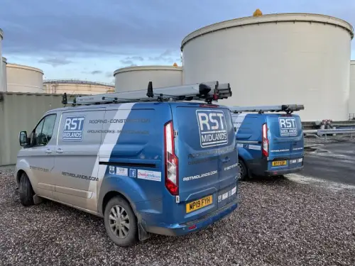 Click Here To Enlarge This Photo Of Industrial Felt Roof - Oil Terminal