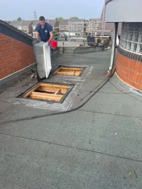 Click Here To Enlarge This Photo Of School Flat Felt Roof Replacement Tamworth