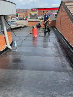 Click Here To Enlarge This Photo Of School Flat Felt Roof Replacement Tamworth