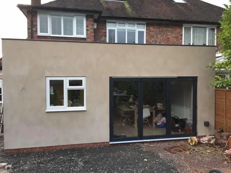 Rear of House After. House Extension Tamworth: Swipe To View More Images